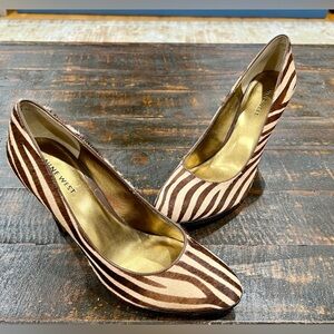 Nine West animal print heeled pumps
